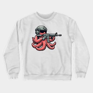 Tactical Octopus Adventure Tee: Where Intelligence Meets Style Crewneck Sweatshirt